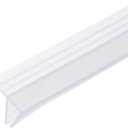uxcell Shower Door Side Seal, F-Type Shower Door Sweep for 3/8" Glass 86.5" Long Frameless Glass Door Seal Strip Stop Shower Leaks, Clear