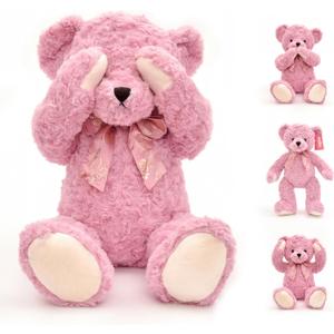 20" Posed Teddy Bear Stuffed Animal Cute Plush Toy for Girl Kids (Pink)