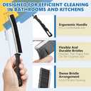 Crevice Cleaning Brush Set (12 Pack) Hard Bristle Gap Cleaning Tool for Window Tracks, Grout & Bathroom Corners Thin Deep Cleaning Brush for Kitchen Sink, Sliding Door Tracks & Tight Spaces