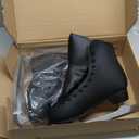 Figure Ice Skates for Beginners - White Comfortable Leather Ice Skates for Women, Men, Boys & Girls (Size Up 1, Size 9)