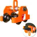 YATOINTO 1/2 Ton 1100LBS Dual Wheels Beam Trolley, 3"-5" Adjustable I Beam Trolley, Push Manually Trolley Hoist with Dual Track Rollers, Push Track Roller Trolley for Lifting