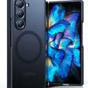 TORRAS Magnetic Shockproof Designed for Samsung Galaxy Z Fold 6 Case, [Compatible with Magsafe] [Military Grade Drop Tested] Translucent Hard Back Slim Phone Case for Samsung Z Fold 6 Case, Black