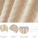 Boho Farmhouse Shower Curtain Woven Fabric Cute Beige Shower Curtain, 72 x 72 Tufted Chevron Textured Striped Modern Farmhouse Minimalist for Bathroom