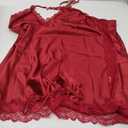 Avidlove Lingerie for Women Lace Babydoll Sleepwear Boudoir Outfits Plus Size Langeray XS-5XL (4X-Large, B-wine Red)