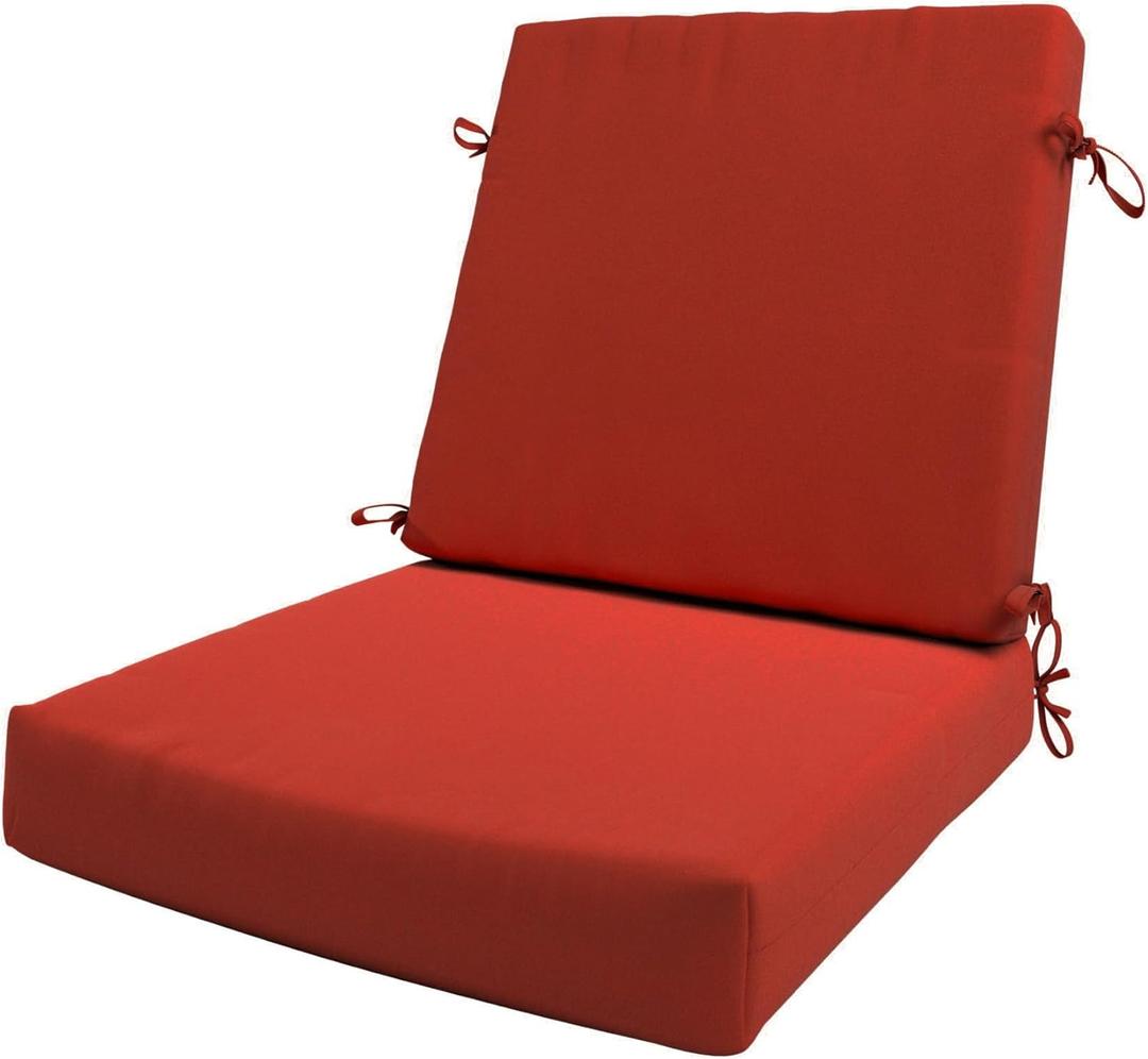California Umbrella GCDC20B Dining Chair Cushion, 20" x 40", Red