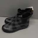 Rain Boots, Black&Gray, Size 9
