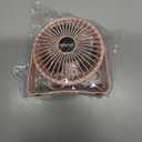 BESKAR USB Small Desk Fan, Portable Fans with 3 Speeds Strong Airflow, Quiet Operation and 360°Rotate, Personal Table Fan for Home,Office, Bedroom - 3.9 ft Cord, Rose Pink