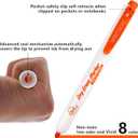 WRITECH Retractable Dry Erase Markers: Fine Tip Assorted Color Low Odor Multi Colored Set Refillable Clickable Multicolor Thin Point Whiteboard Marker Bulk 12ct No Bleed Smear