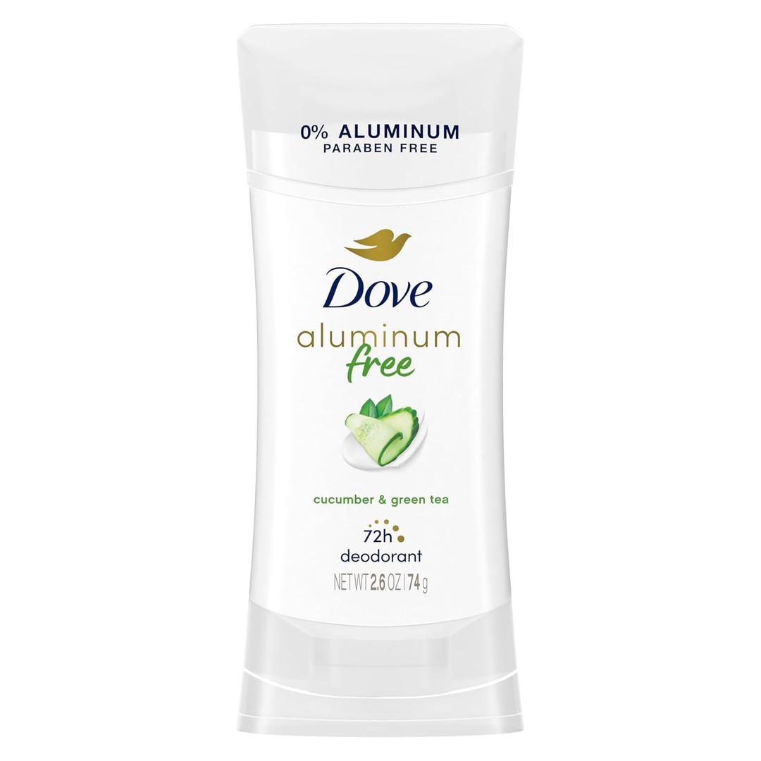 Dove Aluminum Free Deodorant for Women Cucumber and Green Tea 72 hour odor protection 2.6 oz (2.6 Ounce (Pack of 1))