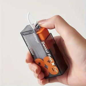 Orange Juice Box Floss Dispenser, Pack Of 3
