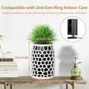 Upgrade Camera Disguise Vase Compatible with Ring Indoor 2nd Gen Camera, Includes Fake Plant