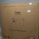 VECELO Folding Card Table Square with Mesh Bag, Heavy-Duty Collapsible Locking Legs & Easy to Storage, Portable for Indoor/Outdoor Use, Light Grey