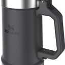 STANLEY Classic Bottle Opener Beer Stein 24 oz | Flip Up Lid and Heavy Duty Handle with Built In Bottle Opener | Insulated Stainless Steel Beer Mug | BPA-Free | Black 2.0
