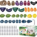 32Pcs Rock Wall Climbing Holds for Kids, Climbing Grips for Indoor/Outdoor