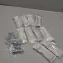 Goldenwarm 10 Pack 3 Inch Brushed Nickel Cabinet Pulls Square Drawer Handles Silver Kitchen Hardware Cupboard Dresser (3in(76mm) hole centers)