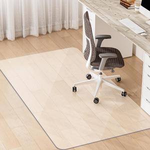 Office Chair Mat for Hardwood Floor, 59" x 44" Clear Floor Mat, 0.08" Thick Slip Resistant Heavy Duty Floor Protector Chair Mats for Rolling Chairs, Computer & Desk Chair Mat-Easy to Clean, 44"x59"