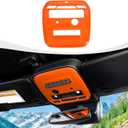 for Bronco Front Reading Light Panel Trim Cover Compatible with 2021-2025 Ford Bronco Interior Accessories 2-Door 4-Door, Orange