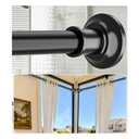 Tension Curtain Rod, 43-64 Inch Adjustable 1.1 Inch Diameter Thick Heavy Duty Black Shower Curtain Rod, Spring Curtain Rod Stainless Steel, Shower Rod for Bathroom No Drilling, No Rust