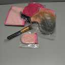 Boao 5 Pieces Self Tanning Mitt Applicator Kit, Includes Tanning Mitt, Exfoliating Glove, Mini Face Glove, Back Lotion Applicator, and Large Brush Makeup(Pink)