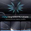 [2025 Upgrade] Coverado Windshield Sun Shade, UPF80+ Sunshade for Car Windshield Blocks Heat & UV Rays, Thickened Vinyl Coating Keep Cool Protect Interior, M 57x32 for Sedans/SUVs