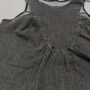 Cicy Bell Womens Babydoll Denim Tank Tops Peplum Swing Flowy Shirred Sleeveless Shirts Loose Fit Going Out Cute Tops, XL