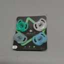 Tommee Tippee Ultra-Light Silicone Pacifier, 0-6 Months, Symmetrical One-Piece Design, BPA-Free Silicone Binkies, Blue/Green/Clear, Pack of 4