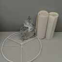 VEVOR Drum Lamp Shade 2 Set, 16 in Top x 16 in Bottom x 12 in High, Large Lampshade with Harp, Replacement Lamp Shade for Table Lamps Floor Lamps Pendant Lights, Easy Assembly Required (Light Linen)