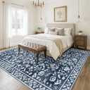 Vintage 9x12 Rugs Washable Living Room Area Rug Non Slip