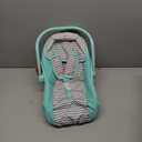 Adora Zig Zag Baby Doll Car Seat Carrier Removable Cover, Machine Washable and Fits Most Dolls & Plush Animals Up to 20, Birthday Gift for Children Ages 2 and Up - Green Mint (Green Handle)