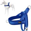 Plutus Pet No Pull Dog Harness with Breathable Mesh Padded, Adjustable Reflective Escape Proof Dog Harness, Quick Fit Dog Vest Harness for Small Medium Large Dogs(M, Navy Blue) (M: chest 19.7"-25.2")