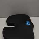 Everlasting Comfort Doctor Recommended Memory Foam Seat Cushion for Office Chairs & Car - Ergonomic Office Desk Accessories - Cushions for Tailbone Pain Relief, Sciatica (Black Cool, Large)