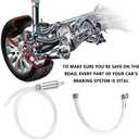 3 x IHOTDER Car Brake Bleeder Hose with One Way Check Valve,Durable Brake Fluid Bleeder Hoses Replacement,Universal Brake Bleeder Tool Car Accessories for Car Motorbike Bike (1 Set)