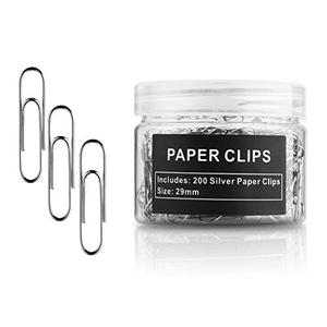 Tontomtp Paper Clips, 200 Pack, Paperclips, Paper Clip, Suitable for Office, School, and Daily use, Also Used for Daily DIY, Clip(Silver)
