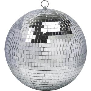12" Disco Ball Mirror Ball Disco Party Decoration Stage Light Dj Light Effect Home Business Christmas Display Decoration Silver