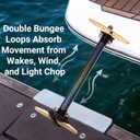 Boat Docking Rods 2 Pack, 22 Inch Bungee Dock Lines for Pontoon, Bass and Fishing Boats, Shock Absorbing Cleat Tie Downs for Temporary Mooring, Boat Accessories Gift