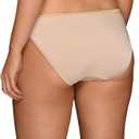 Vanity Fair Women's Illumination String Bikini Panties, Silky Stretch & Satin Trim (Beige), S