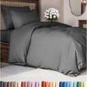 Duvet Cover Twin/Twin XL Size Set - Extra Soft Twin/Twin XL Duvet Cover 68" x 90" with 1 Pillow Sham - Hotel Luxury, Easy Care, Fade Free with Zipper Closures & Ties - Comfy & Breathable (Charcoal) (09 - Charcoal (No Comforter))