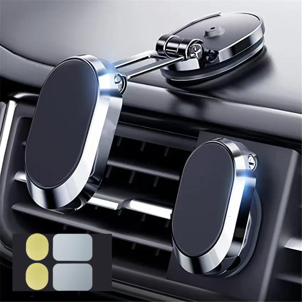 Car Phone Holder Mount for Car [Strongest Magnetic] 360 Adjustable Car Phone Mount, Phone Holders for Your Car Mount Compatible with iPhone Xiaomi Samsung for All Smartphone, Black