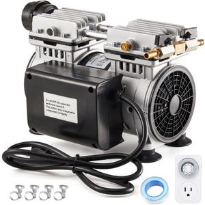 Pond & Lake Aeration System,Pond Aerator Pump,550W Power 5.2CFM for Up to 3 Acre with Timer,3/4 HP Compressor (NO Diffusers, 1)