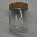 DRKIO 16 Oz Overnight Oats Containers with Bamboo Lids - 4 Pack Glass Storage Jars with Airtight Lids Wide Mouth Mason Food Jars Great for Meal Prep Salad Chia Pudding Snacks Yogurt Sugar Spice Cereal