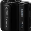 Portable Hand Fan with 3 Adjustable Speeds, USB Rechargeable Mini Fan, Quiet Desk Fan Ideal for Travel, Office, and Outdoor Use - Portable Waist Clip Fan Included (Black)