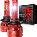 Torchbeam T6S 9005/HB3 Bulb, 1000% High Bright, 6500K Cool White 9005 Powersport Bulbs with Cooling Fan, 60,000Hrs Lifespan Fog Lights, IP68, CanBus Ready, Plug-N-Play, Pack of 2