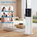 Humidifiers Large Room Bedroom with 7 Colors Light,Honovos 8L 2.1Gal Quiet Ultrasonic Cool Mist Topfill Humidifier with 360 Nozzle 3 Speed Humidistat Essential Oil Tray for Baby Home Plant Yoga Sleep