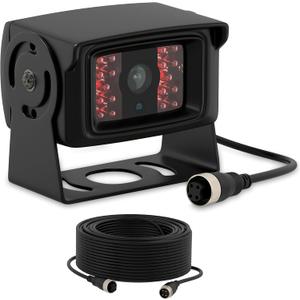 AHD 1080P 4-Pin Backup Camera with Night Vision, 120° Wide Angle, IP68 Waterproof & CMOS Sensor — Rear View Camera for Trucks, RVs, Trailers, Buses, Vans — Includes 33ft 4-Pin Cable
