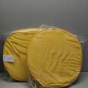 Greendale Home Fashions Outdoor 18-inch Round Reversible Seat Cushion, 2-Pack, Sunburst