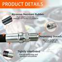 Autovo Hydraulic Hose 1/2" Hydraulic Hose with Male NPT X Male NPT 24" Long 3988 psi, Black