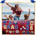 Landhoow 30 Pcs Graduation Car Magnets 2026 Senior Graduation Car Decoration Bumper Sticker Congrats Grad Magnet Magnetic Refrigerator Decal for Grad Parade Party Supplies(Blue, Gold)