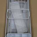 Dish Rack with Drainboard, Organizes Dishes and Bathroom Items for Narrow Spaces, Two-Story Drying Rack Fits 12 Plates 12 Bows 5 Glasses 4 Hooks and Some Cutlery, White