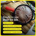 Lodge Seasoned Cast Iron Skillet - Quality Frying Pan for the Stove, Oven, Grill & Campfire - Includes Silicone Hot Handle Holder - Non-Toxic, Nonstick & Long-Lasting - 12 Inches