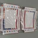 Geefuun 50Packs Fourth/4th of July Paper Food Trays Decorations 250th Anniversary Disposable Serving Plates Memorial Independent Labor Day Birthday Party Supplies Bulk, 6.3 x 4.2 x 1.3 inches